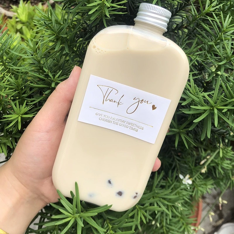 Milk tea bottle label